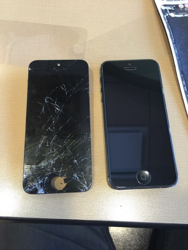 Cracked and Repaired iPhone 5 Screen